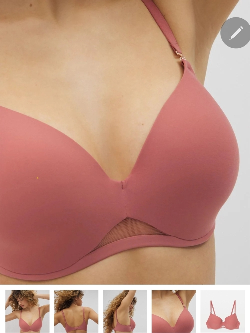 New Soma 38D Bodify Perfect Coverage  W/ Mesh Insert Style 570310324